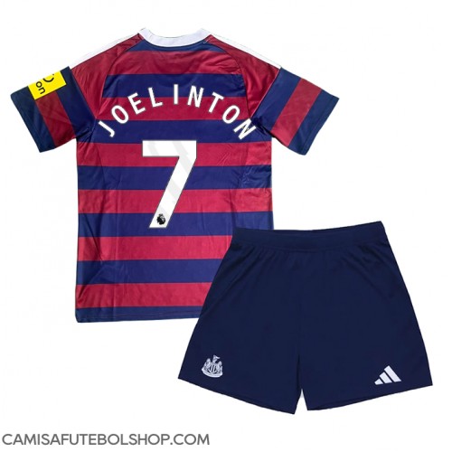 Camisa de time de futebol Newcastle United Joelinton #7 Replicas 2º Equipamento Infantil 2024-25 Manga Curta (+ Calças curtas)